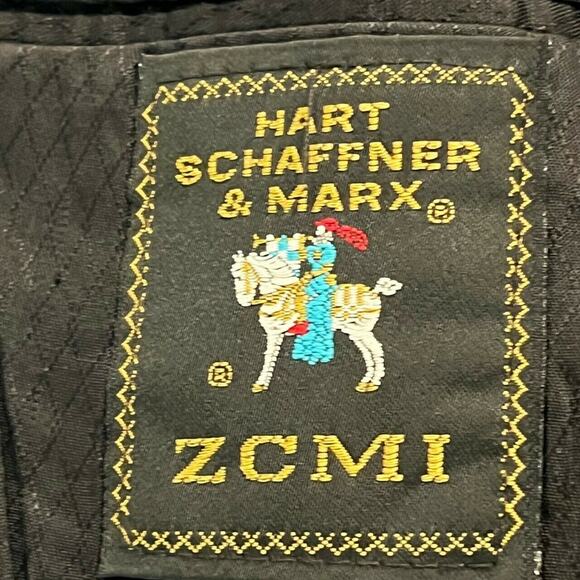 Hart Schaffner and Marx ZCMI Mens Sports Coat 40R Wool Gray Plaid - Picture 5 of 8